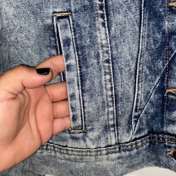 Free People jacket indigo acid wash NWT xs denim - Picture 6 of 6